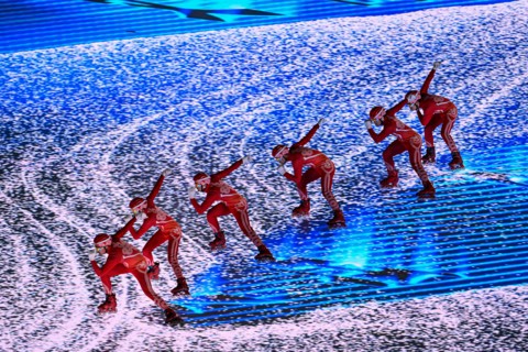 General view, FEBRUARY 4, 2022 : Beijing 2022 Olympic Winter Games Opening Ceremony at National Stadium in Beijing, China. USA ORIGIN SALES ONLY