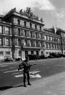 Government House (Casa Rosada) during the March 24th, 1976 coup d´etat dethroning Argentine President Isabel Perón from power, Buenos Aires, Argentina