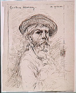 In 'Autoportrait,' created between 1850 and 1895, Gustave Moreau presents a self-portrait that showcases his distinctive style, focusing on introspection and artistic identity. The work is part of the...