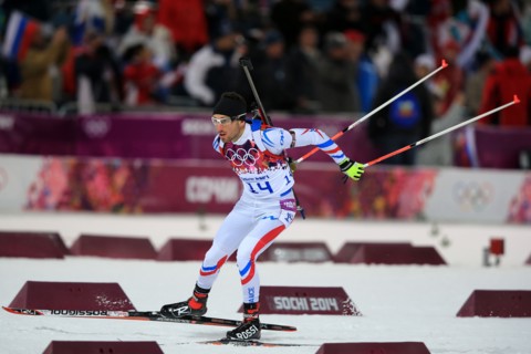 Jean Beatrix FRA  Biathlon Pursuit Men 12,5 KM  Verfolgunsgrennen MŠnner  olympic winter  games 2014 sochi  olympische Spiele winterspiele in Sochi sotchi 2014 © diebilderwelt / Alamy Stock