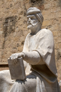 Cordoba a Avveroes Statue of Avveroes in Cordoba Andalucia Spain