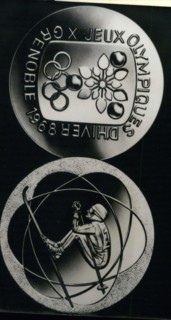 Jan. 17, 1968 - Commemorative Medal for Grenoble Winter Olympics
