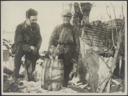 The British Western Front in France Description: The mascot of the Royal Welsh Fusiliers. Annotation: The British Western Front in France. The mascot of the Royal Welsh Fusiliers, a dog. Date: {1914-1...