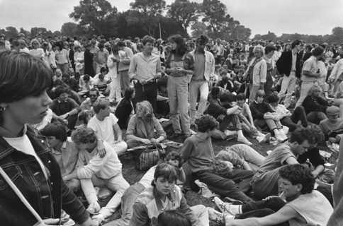 Parkpop 1981  Parkpop intriguing Zuiderpark in The Hague; visitors Parkpop Date: June 30, 1985 Keywords: popfestivals Person Name: Parkpop