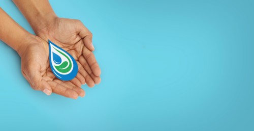 Hands holding clean water drop,world water day, washing hands, save water, clean renewable energy, flood disaster relief concept