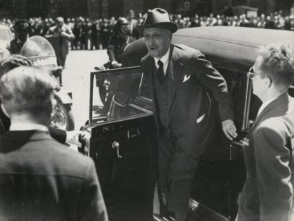 The arrival of Italian President of Republic Enrico De Nicola at the Parliament, Rome, Italy 1946