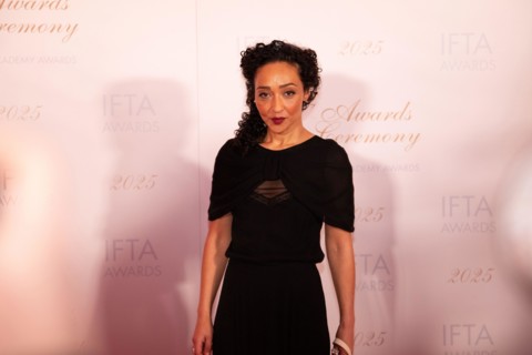 Dublin, Ireland – 14th February 2025 – Ruth Negga on the red carpet ahead of the 22nd Irish Film & Television Academy IFTA Awards at the Dublin Royal Convention Centre. Credit: Liam Murphy/Alamy Live ...
