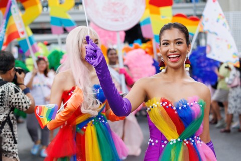 Bangkok Pride Festival 2024 Parade of LGBTQIAN people at Siam Center MBK in concept Celebration Of Love Pride Month, 1 June 2024, Bangkok, Thailand.