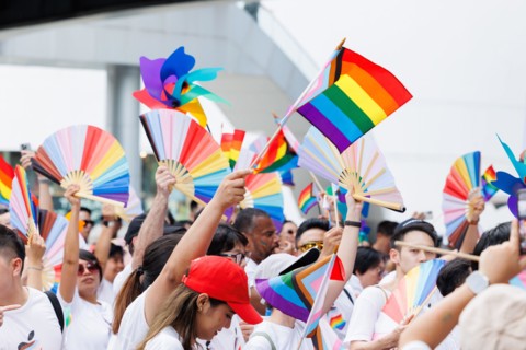 Bangkok Pride Festival 2024 Parade of LGBTQIAN people at Siam Center MBK in concept Celebration Of Love Pride Month, 1 June 2024, Bangkok, Thailand.