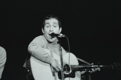 June 17, 1967, Monterey, California, USA - PAUL SIMON performs with Simon & Garfunkle during the Monterey International Pop Music Festival. The festival was a three-day concert event held June 16 to J...
