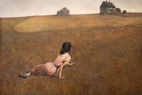 painting called Christina's World  by Andrew Wyeth at the MOMA art museum in New York