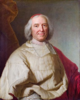 Cardinal Fleury. André-Hercule de Fleury (1653-1743), French Catholic prelate, Bishop of Fréjus and Chief Minister of Louis XV, portrait painting in oil on canvas by the Studio of Hyacinthe Rigaud, 17...