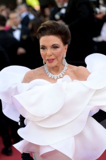 Cannes, France. 12th  May 2026. Joan Collins attends the opening red carpet of the 79th Cannes Film Festival 2026 in Cannes.