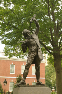 USA Philadelphia, Life size statue one of the signers of the Constitution and Declaration of Independence