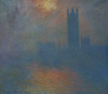 Monet, Londres, le Parlement. Trouée de soleil dans le brouillard