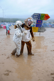 Fancy Dress Festival goers at Bestival Music Festival Isle of Wight 2008