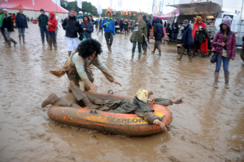 Fancy Dress Festival goers at Bestival Music Festival Isle of Wight 2008