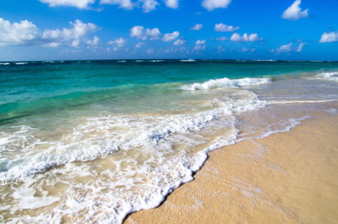 tropical sea under the blue sky