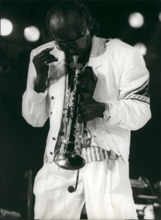 Jul. 07, 1985 - Montreux Jazz-Festival: Last Week-end was one of the highlights of this-year Jazz-Festival of Montreux. Photo Shows World-famous, 63-year-old Miles Davis during his four hours performa...