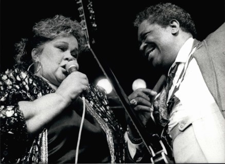 Jul. 07, 1990 - Jazz Festival Of montreux: Etta james and B.B. king found to a duett during the night of the blues at the montreux jazz Festival, july 18.