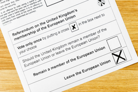 UK. 9th June, 2016. Ballot paper for the United Kingdom referendum on European Union membership Credit:  Stephen French/Alamy Live News