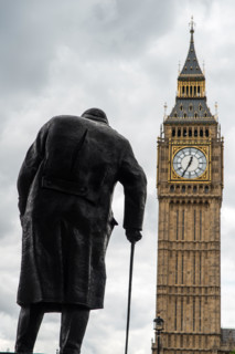 London, Winston Churchill Statue at Parliament Square. 27th June 2016, London, United Kingdom. © Alberto Pezzali/Alamy Live News