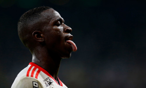 SÃO PAULO, SP - 13.06.2018: PALMEIRAS X FLAMENGO - Vinícius Júnior during the match between Palmeiras and Flamengo held at Allianz Parque, West Zone of São Paulo. The match is valid for the 12th round...
