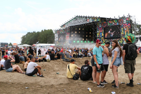 Kostrzyn, Poland 2nd, August 2019 Hundreds of thousands of people in every age participate in the 25th Poland Rock Festival (former Przystanek Woodstock) in Kostrzyn nad odra , Poland on 2 August 2019...