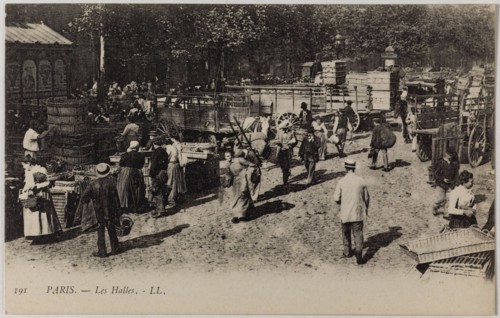 PARIS - THE HALLS (RUE BALTARD) L.L. Les Halles, rue Baltard. Paris (Ier arr.). Phototypie. Paris, musée Carnavalet.