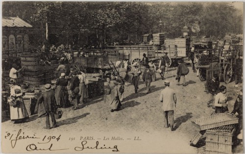 PARIS - THE HALLS (RUE BALTARD) L.L. Les Halles, rue Baltard. Paris (Ier arr.). Phototypie. Paris, musée Carnavalet.