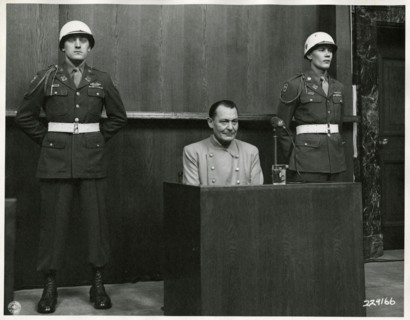 Hermann Göring on trial at Nuremberg 1946.