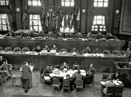 A general view of the International Military Tribunal for the Far East meeting in Tokyo in April, 1947. On May 3, 1946, the Allies began the trial of
