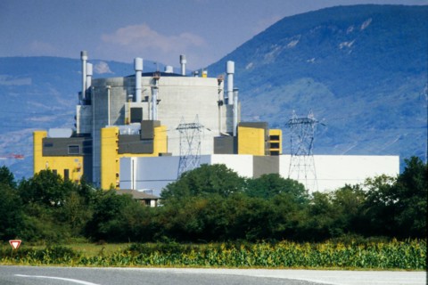 Creys-Malville nuclear plant, Creys-Malville, Isere, 1987, France
