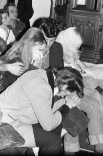 Elvis Presley Memorial Service, held at Christ Church in Cockfosters, North London, Thursday 18th August 1977.