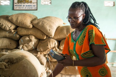 female cocoa warehouse manager, côte d'Ivoire