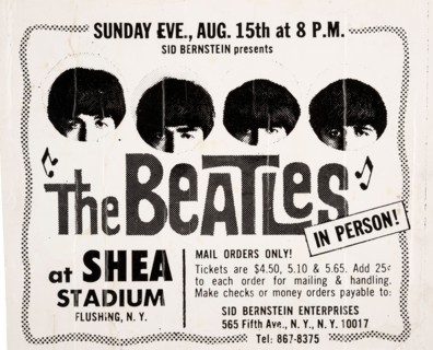 Beatles Shea Stadium Oversized Advertisement (1965)