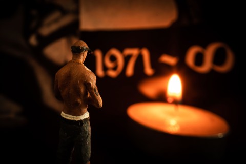 In memory of 2PAC Tupac Amaru Shakur (born Lesane Parish Crooks, June 16, 1971 – September 13, 1996), also known by his stage names 2Pac and Makaveli,