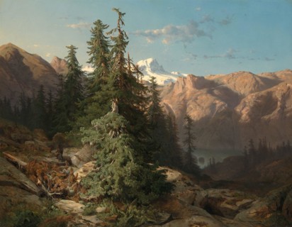 In het Berner Oberland 1847 by Alexandre Calame
