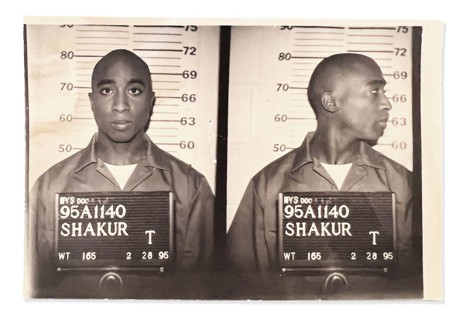 Tupac Shakur mug shot, Clinton Correctional Facility in New York - 1995