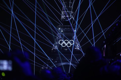 July 26th, 2024 - Paris, France: Canadian Singer Celine Dion performs on the Eiffel Tower as the conclusion of the Opening Ceremony of the Paris 2024
