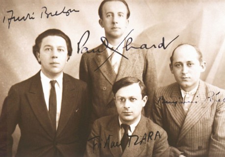 Photography of André Breton, Tristan Tzara, Paul Eluard et Benjamin Péret