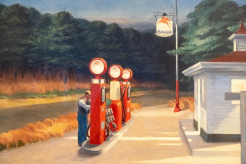 painting called Gas by Edward Hopper at the MOMA art museum in New York
