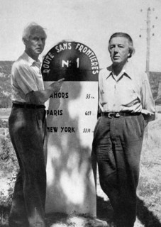 Artist Max Ernst and Andre Breton, France 1950s