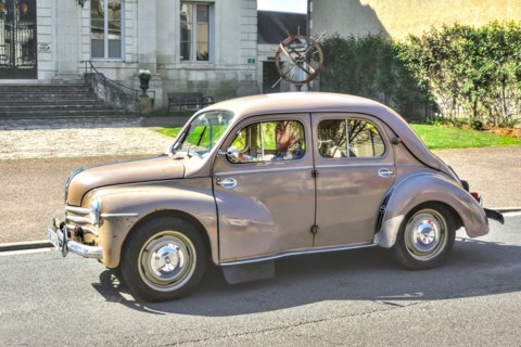 Classic 1957 Renault 4CV - Preuilly-sur-Claise, Indre-et-Loiore (37), France.