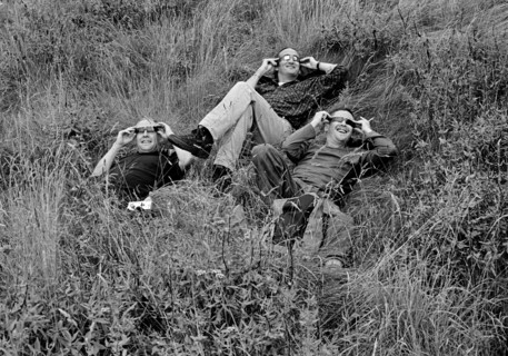 The Total Solar Eclipse of August 11 1999 is watched by crowds at Berry Head near Torquay in Devon England