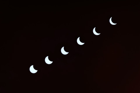 Solar eclipse sequence. 11th August 1999.