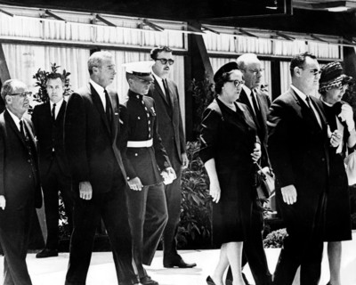 Baseball player Joe DiMaggio at Marilyn Monroe funeral