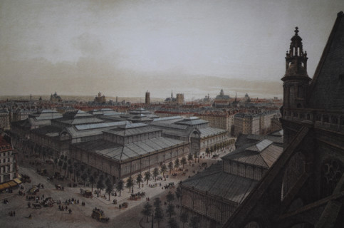 France. Paris. Les Halles Market, 1871.
