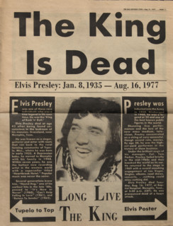 The Kind Is Dead newspaper headline front page