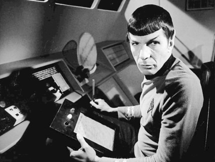 Spock is a fictional character from the 'Star Trek' franchise, known for his iconic Vulcan salute and logical demeanor. Played by Leonard Nimoy, Spock became a symbol of intellect and emotional restra...